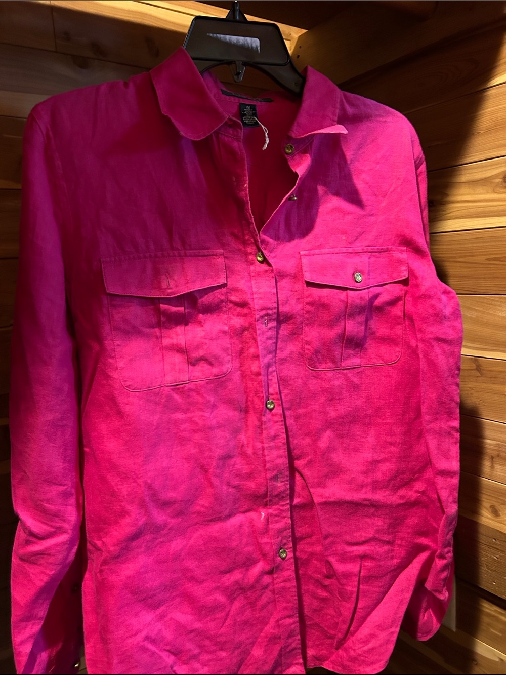 Lauren Ralph Lauren Hot Pink Button-Down Shirt